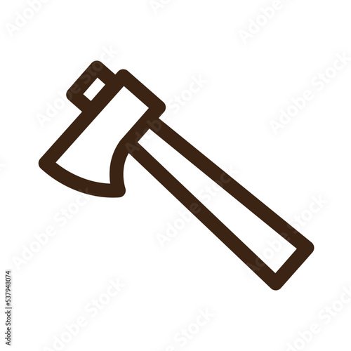 axe hatchet tool tools weapon wood icon