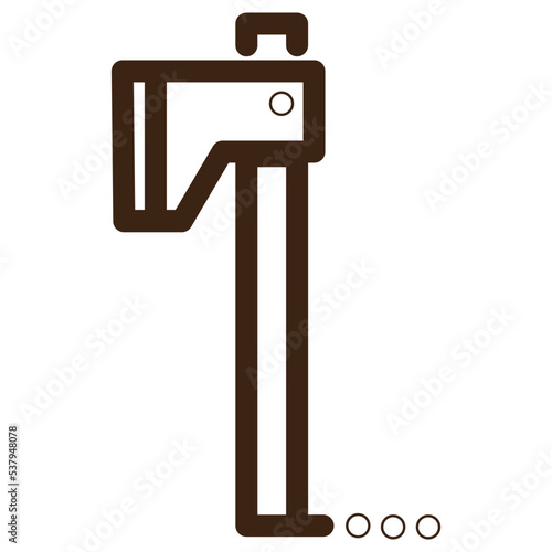 axe lumberjack wood cut equipment hatchet tool icon