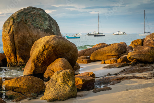 Obraz na płótnie Peaceful landscape in Florianopolis, Santa Catarina, Southern Brazil w salonie
