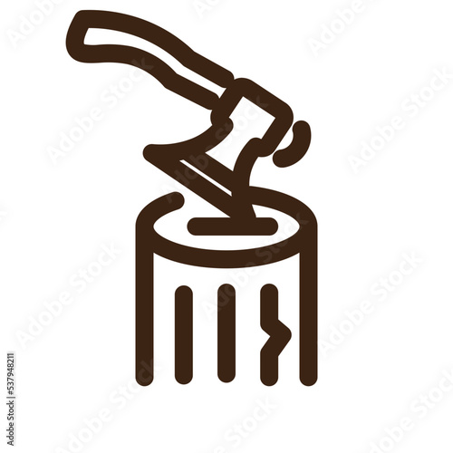 ax axe tool log hatchet icon