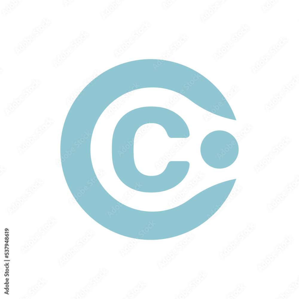 Letter C With Circular Connection Letter C With Circular Connection