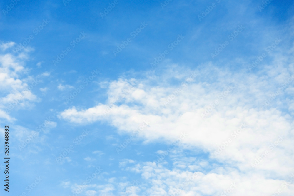 Scattered cloud clusters in a blue sky, blue sky background with white clouds. Scattered cloud clusters in a blue sky, blue sky background with white clouds.
