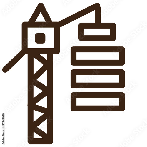 architecture building constructing construction crane tools icon