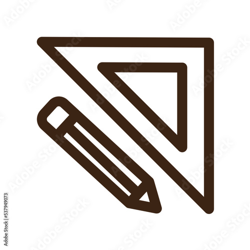 architecture drafting drafting triangle drawing pencil tools icon