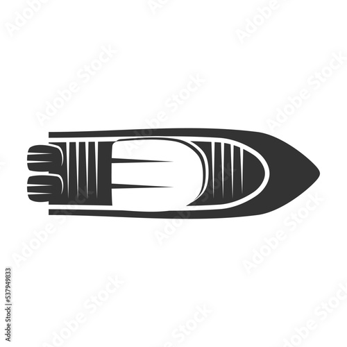 Marine console fishing boats logo Icon Illustration Brand Identity