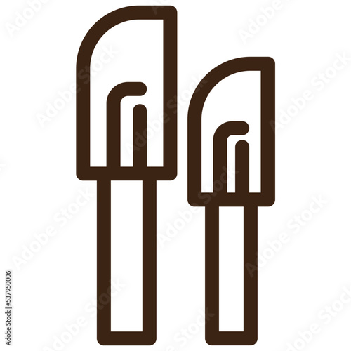 baking tools rubber spatula cooking mixing icon