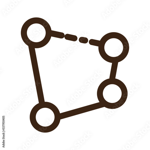 art design four point polygon shape tool icon