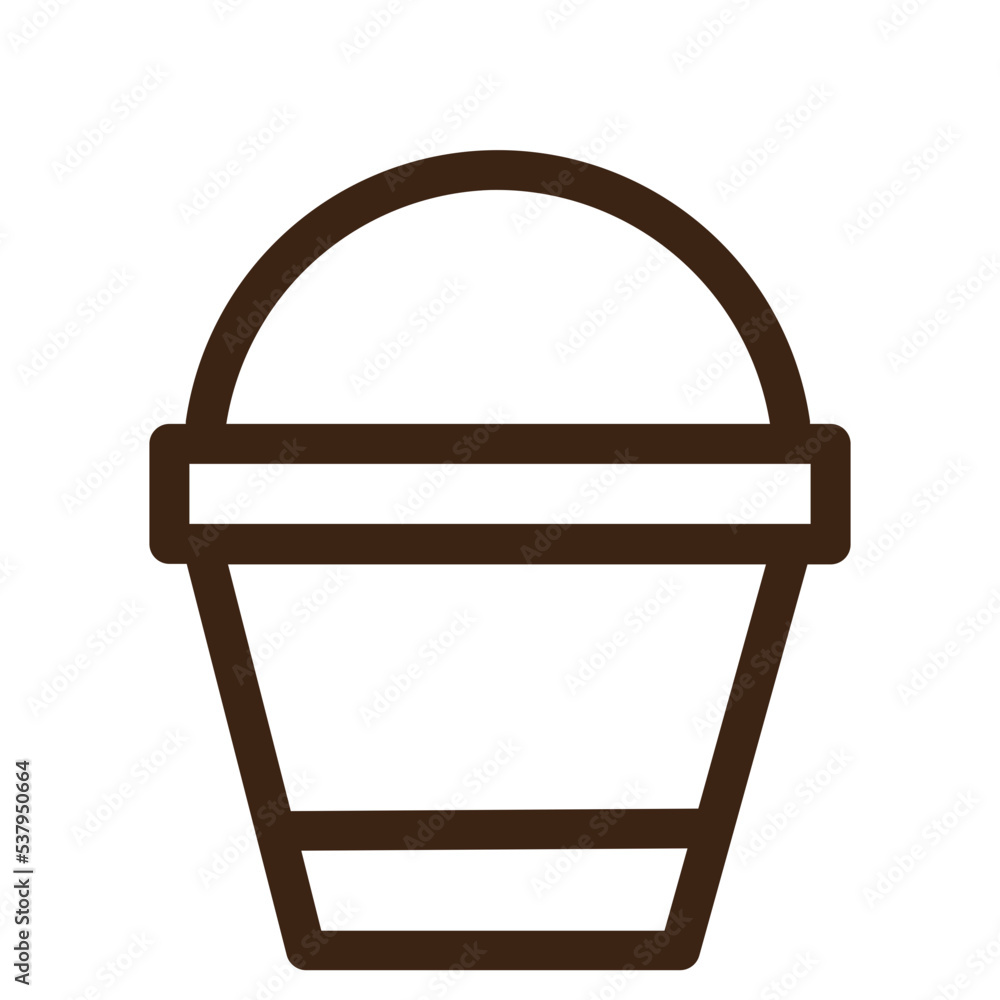 bucket gardening tools icon bucket gardening tools icon