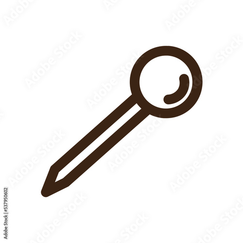 attach pin stationary thumbtack tools icon