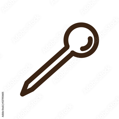 attach pin stationary thumbtack tools icon