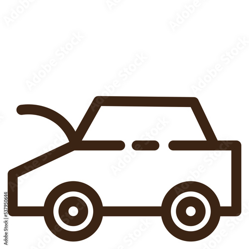 auto bonnet car construction engine open tools icon