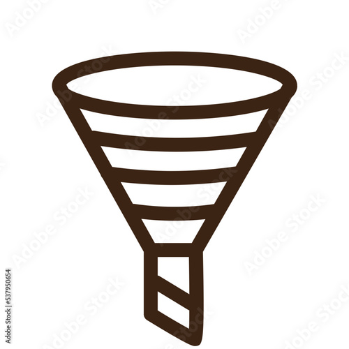 bottleneck filtering filtration funnel tool icon
