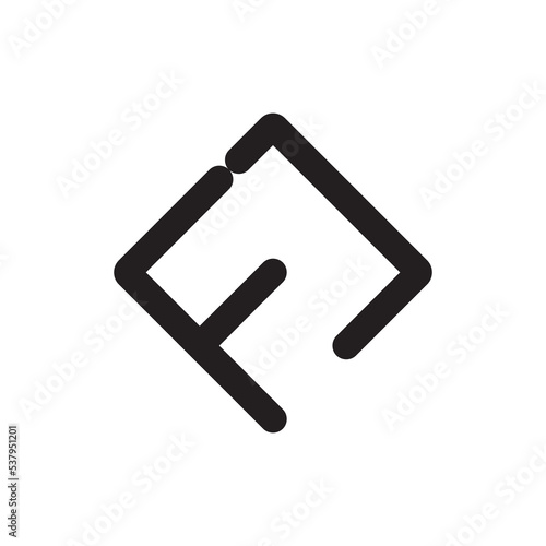 FJ letter logo design vector