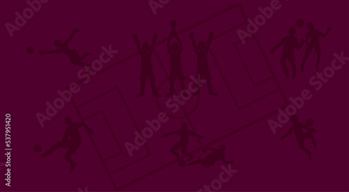 Qatar 2022 world cup stylish background, graphic design vector