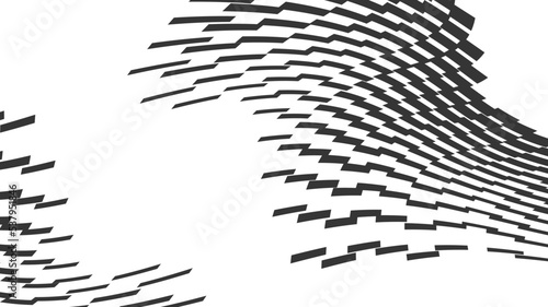 Vector abstract geometric seamless pattern with wave fading lines, tracks, halftone stripes. Extreme sport style illustration, urban art. Trendy monochrome graphic texture. Stylish sports pattern.