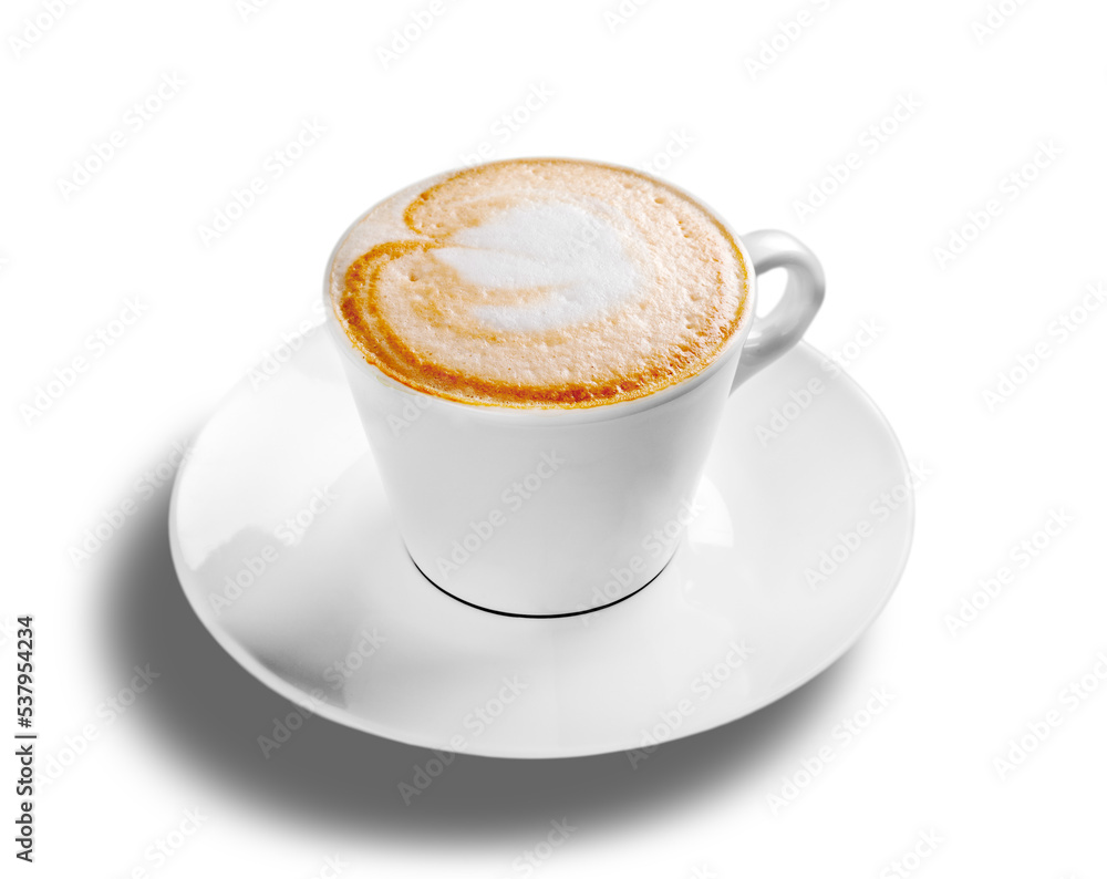 Latte coffee isolated on white background Latte coffee isolated on white background