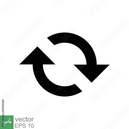 Free Download Cyclic rotation icon. Simple solid style. Flat, recycling, repeat, renew, rotate, arrow, sync, change, swap, Exchange concept. Glyph vector illustration isolated on white background. EPS 10. - GFXLoad