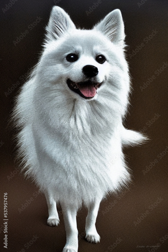 white pomeranian dog