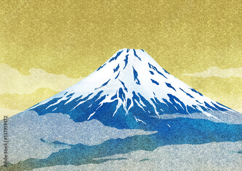 富士山の和風背景イラスト