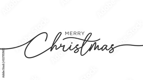 Merry Christmas vector brush lettering. Hand drawn modern brush calligraphy isolated on white background. Christmas vector ink illustration. Creative typography for Holiday greeting cards, banner