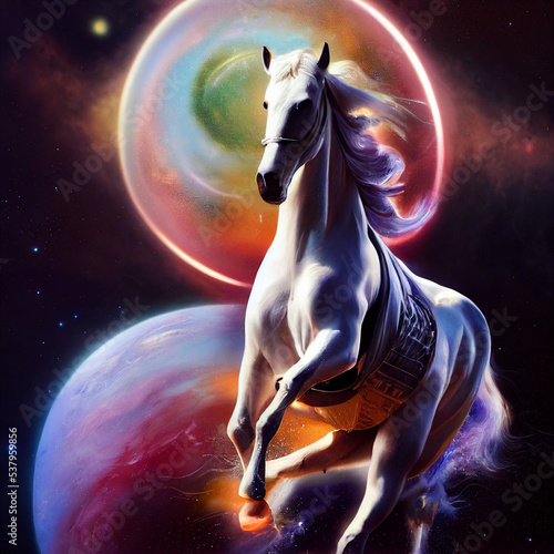 horse on the space