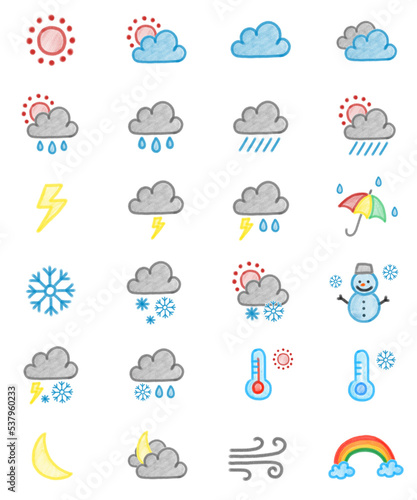 그림일기 감성 일러스트 날씨 아이콘 모음