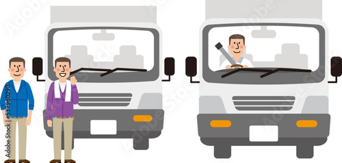 トラック運転手ベクターデータ