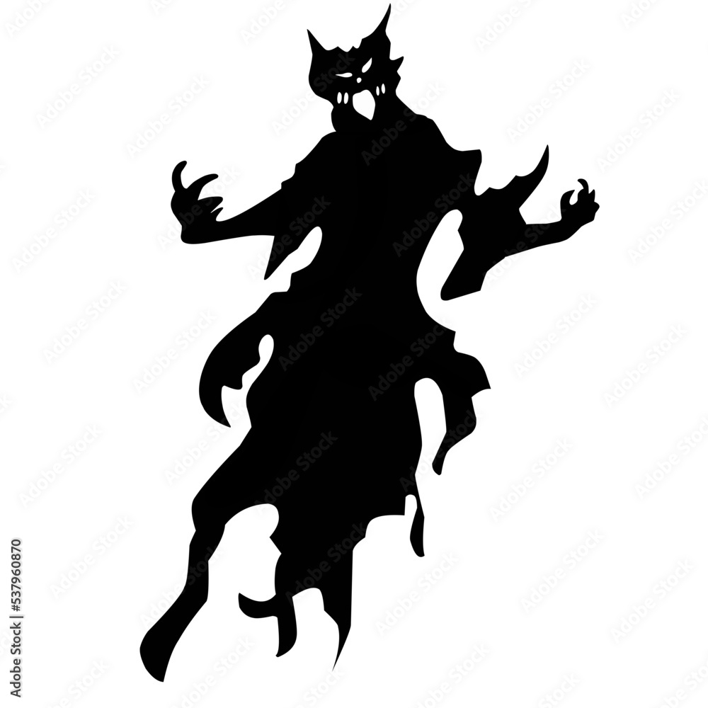 flying evil spirit silhouette halloween flying evil spirit silhouette halloween