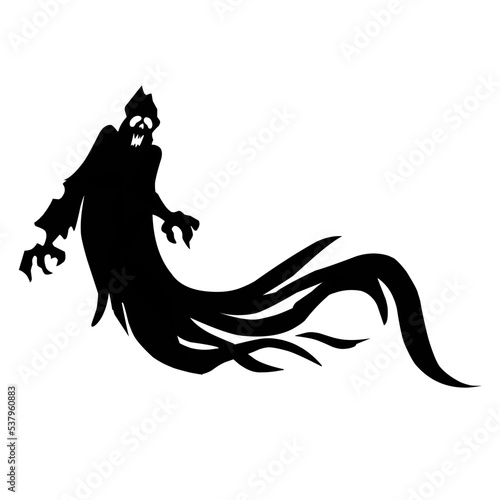 flying evil spirit silhouette halloween © desain_rifki