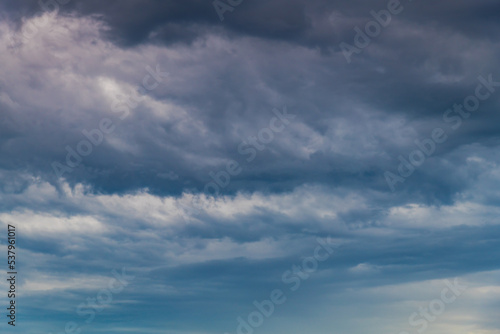 Early morning sky full of rain clouds