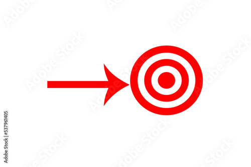 Red and blue color arrow icon, Red color arrow indicator.Symbol background 