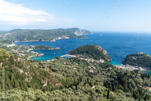 Mediterranean coastline in Corfu, Greece