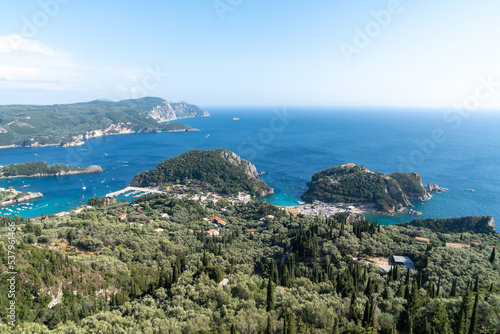 Mediterranean coastline in Corfu, Greece