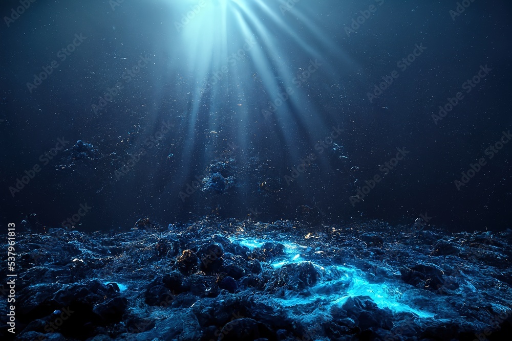 deep blue ocean Stock Illustration | Adobe Stock