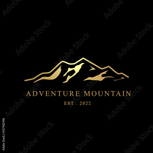 Mountain logo symbol for nature landscape or Outdoor Adventure.