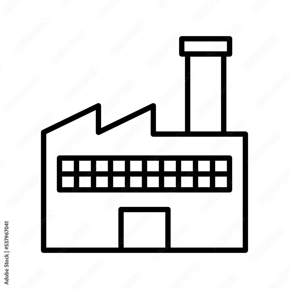 Factory icon. sign for mobile concept and web design. vector illustration Factory icon. sign for mobile concept and web design. vector illustration
