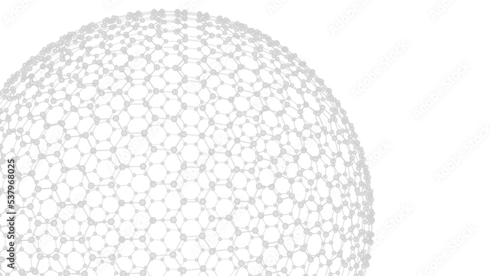 Spheres shredded into white fine hexagonal atoms under dark blue background. Concept 3D CG of strength analysis, blockchain information technology and social human relations. X-ray view. PNG format. Spheres shredded into white fine hexagonal atoms under dark blue background. Concept 3D CG of strength analysis, blockchain information technology and social human relations. X-ray view. PNG format.