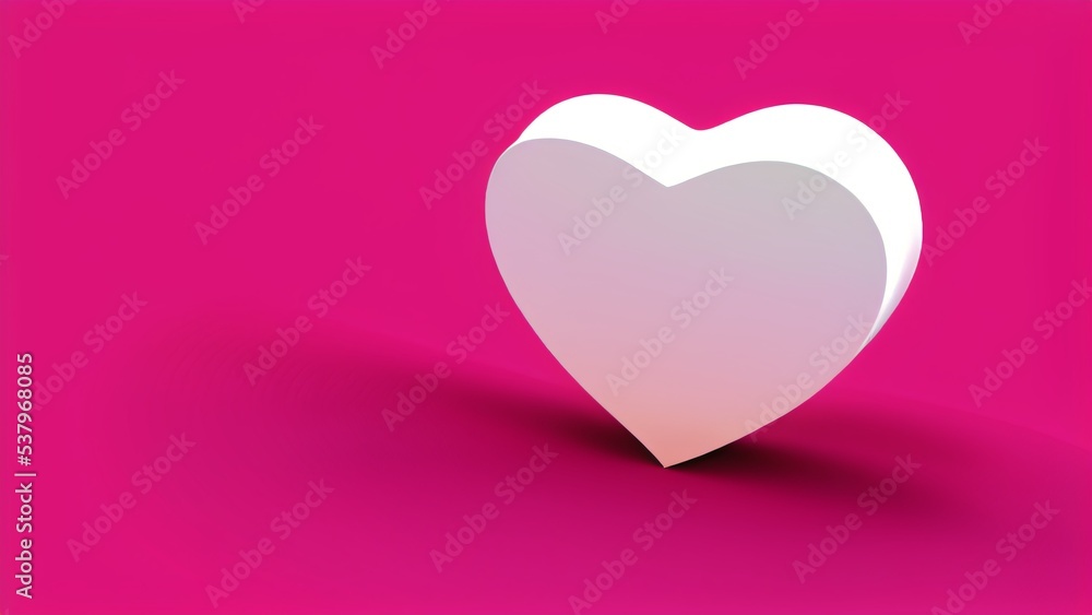 Valentines day conversation heart. 3D illustration.