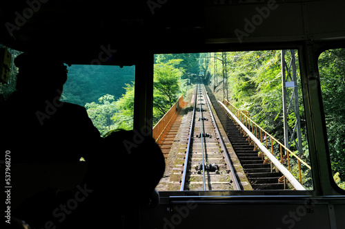 ケーブルカー　車窓の眺め