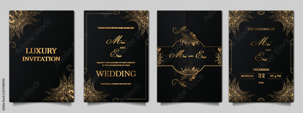 luxury Elegant wedding invitation set