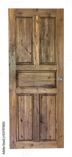 old wooden door isolated and save as to PNG file