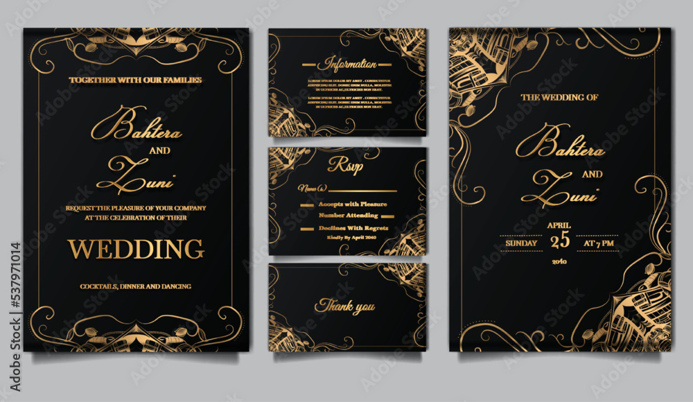 luxury wedding invitation cards