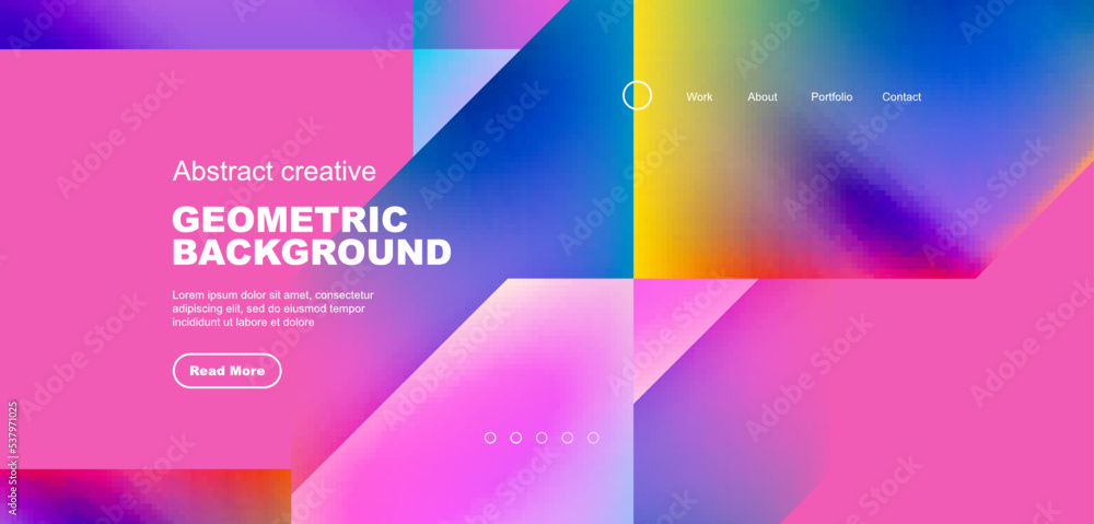 Triangles with fluid gradients, abstract landing page background. Minimal shapes composition for wallpaper, banner, background, leaflet, catalog, cover, flyer Triangles with fluid gradients, abstract landing page background. Minimal shapes composition for wallpaper, banner, background, leaflet, catalog, cover, flyer