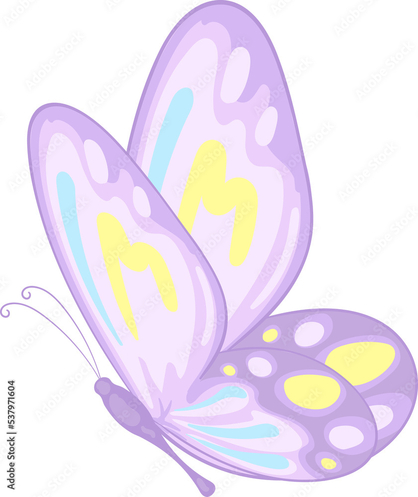 illustration Beautiful butterfly paint