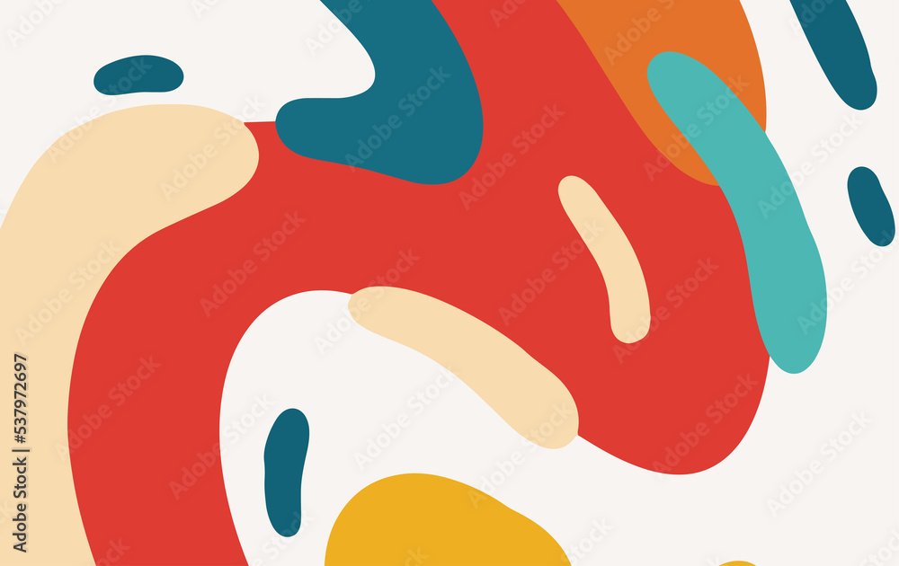 Obraz premium Abstract trendy background design in ethnic style. Retro modern illustration outline stroke pattern