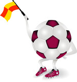Soccer ball icon as linesman at football