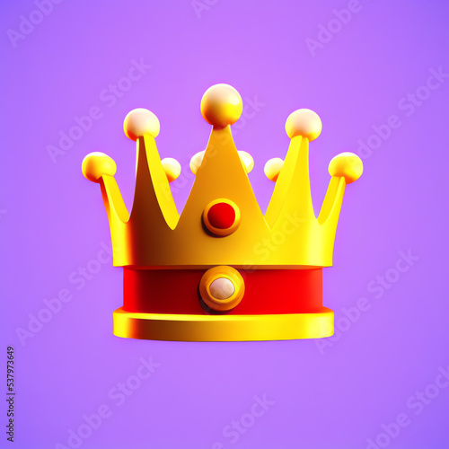 3d royal crown, simple background