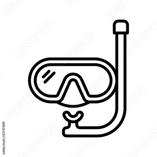 Snorkeling icon. vector illustration