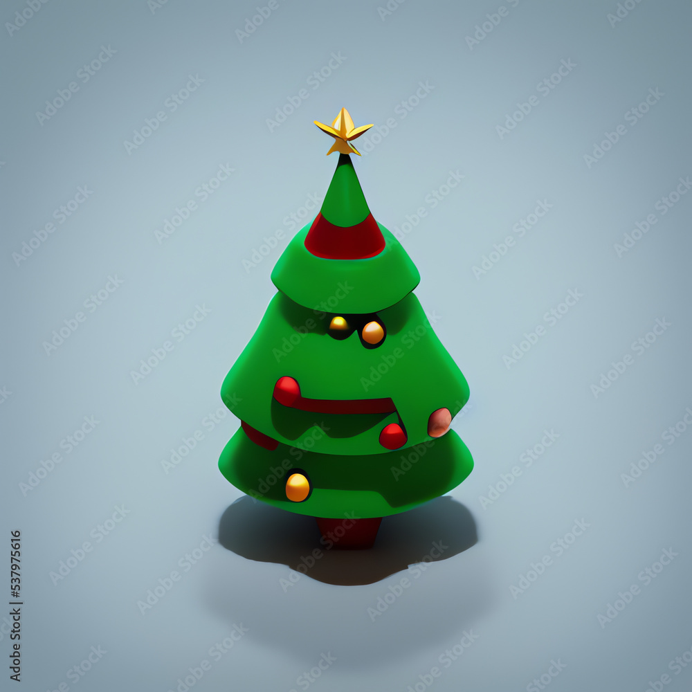 3d christmas tree, simple background 3d christmas tree, simple background