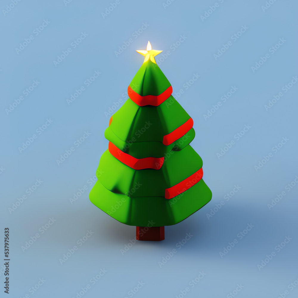 3d christmas tree, simple background 3d christmas tree, simple background